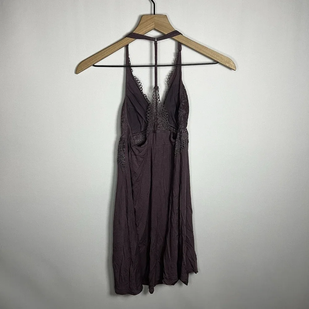 Victoria's Secret Top Women Sz Small Purple Intimates Sleep Slip Baby Doll Tank - Picture 7 of 7